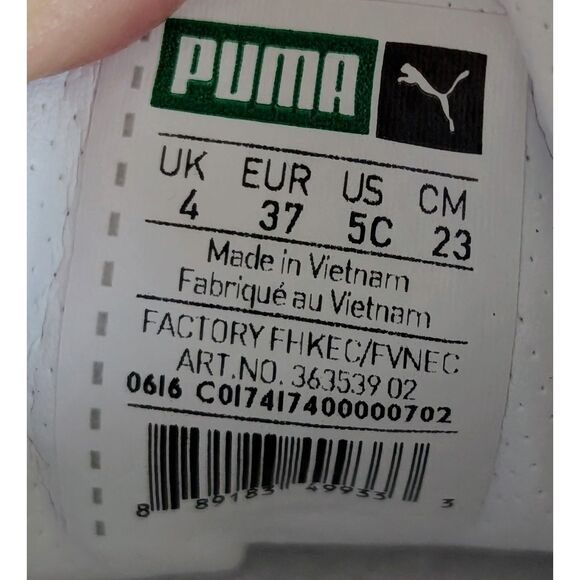 PUMA Basket Classic White & Teal Sneakers – Women’s (EUR 37) - Picture 8 of 12